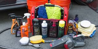 Red car premium wheel detailing
